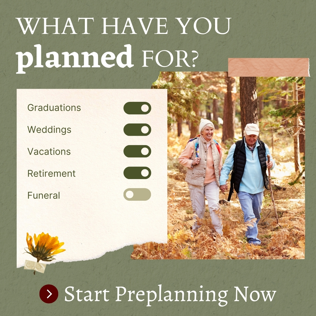 Free funeral and cremation pre-planning guide from Pace Funeral Home, Livingston TX